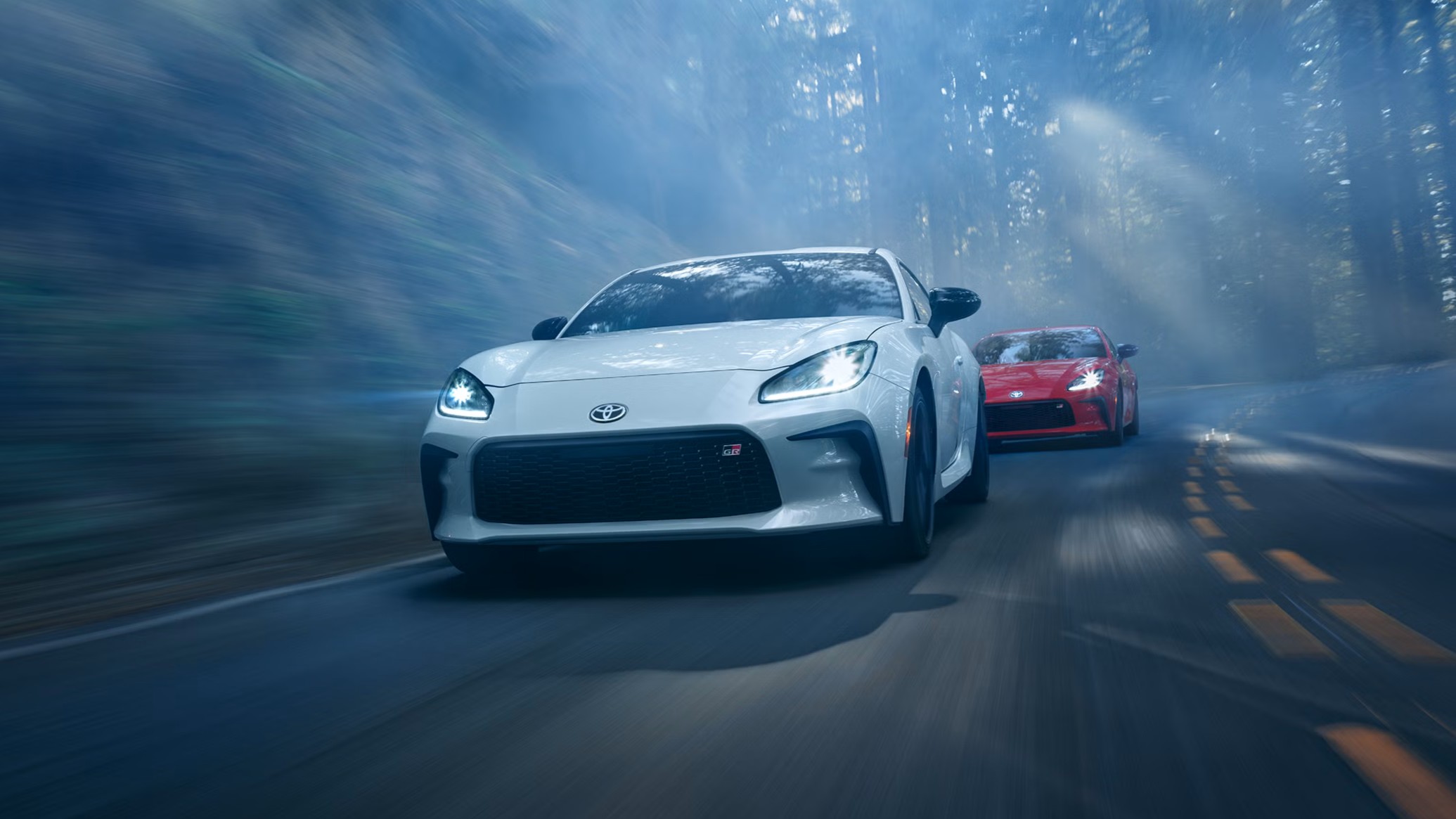 Two 2027 Toyota GR86's Demonstrating Performance and Handling