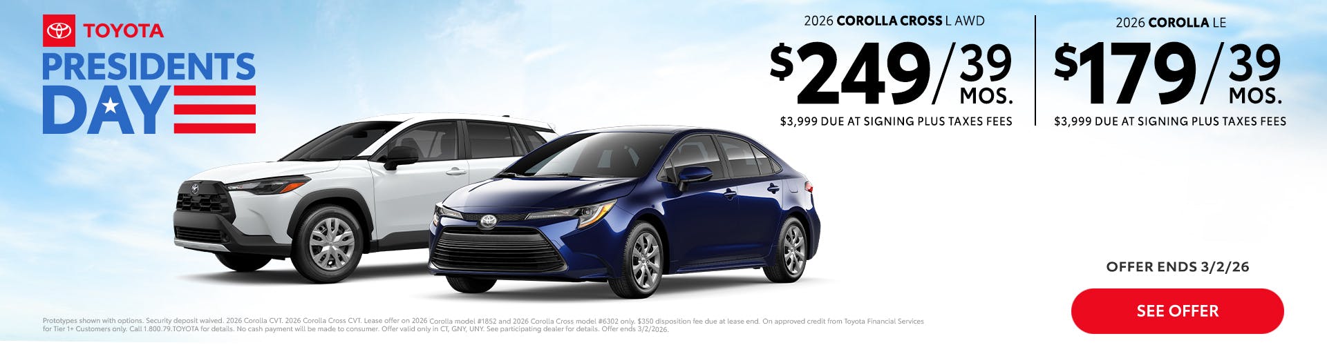 February 2026 GNY UNY CT Presidents Day