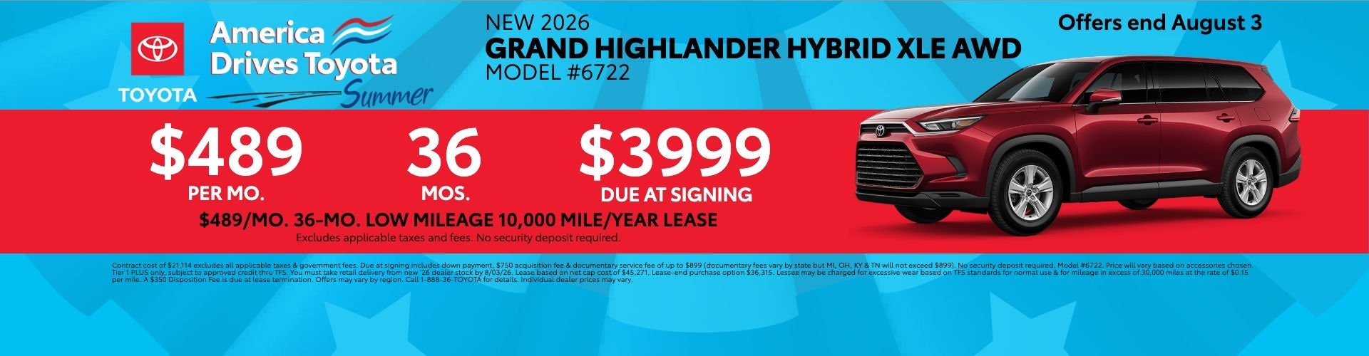 July 2026 CIN Grand Highlander Hybrid Lease