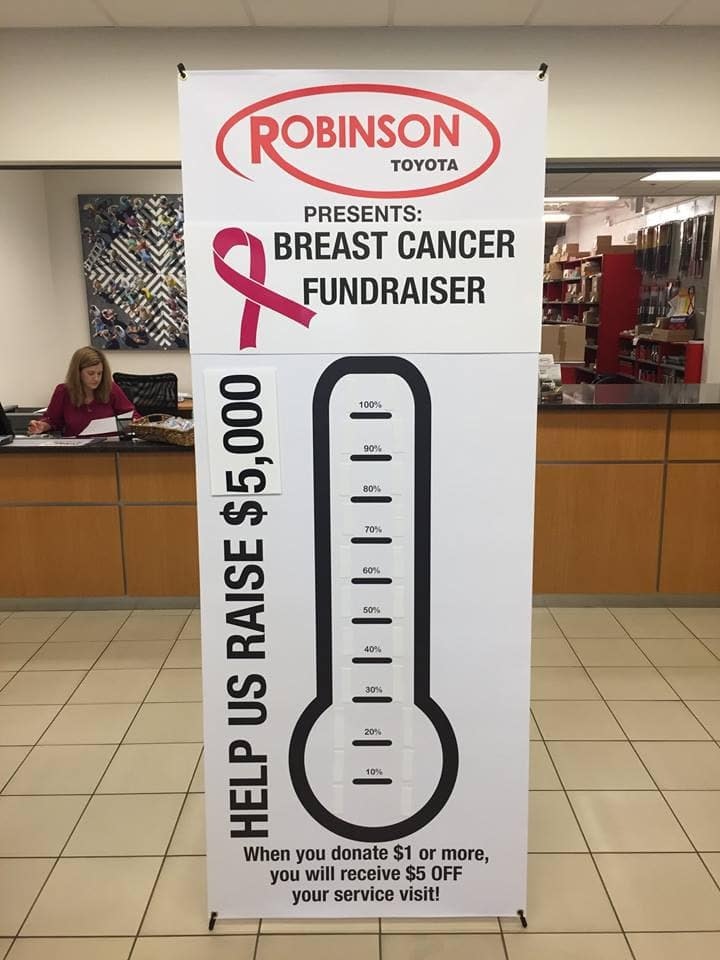 Robinson Toyota is Raising Money for Breast Cancer Awareness! Robinson Toyota is Raising Money for Breast Cancer Awareness!