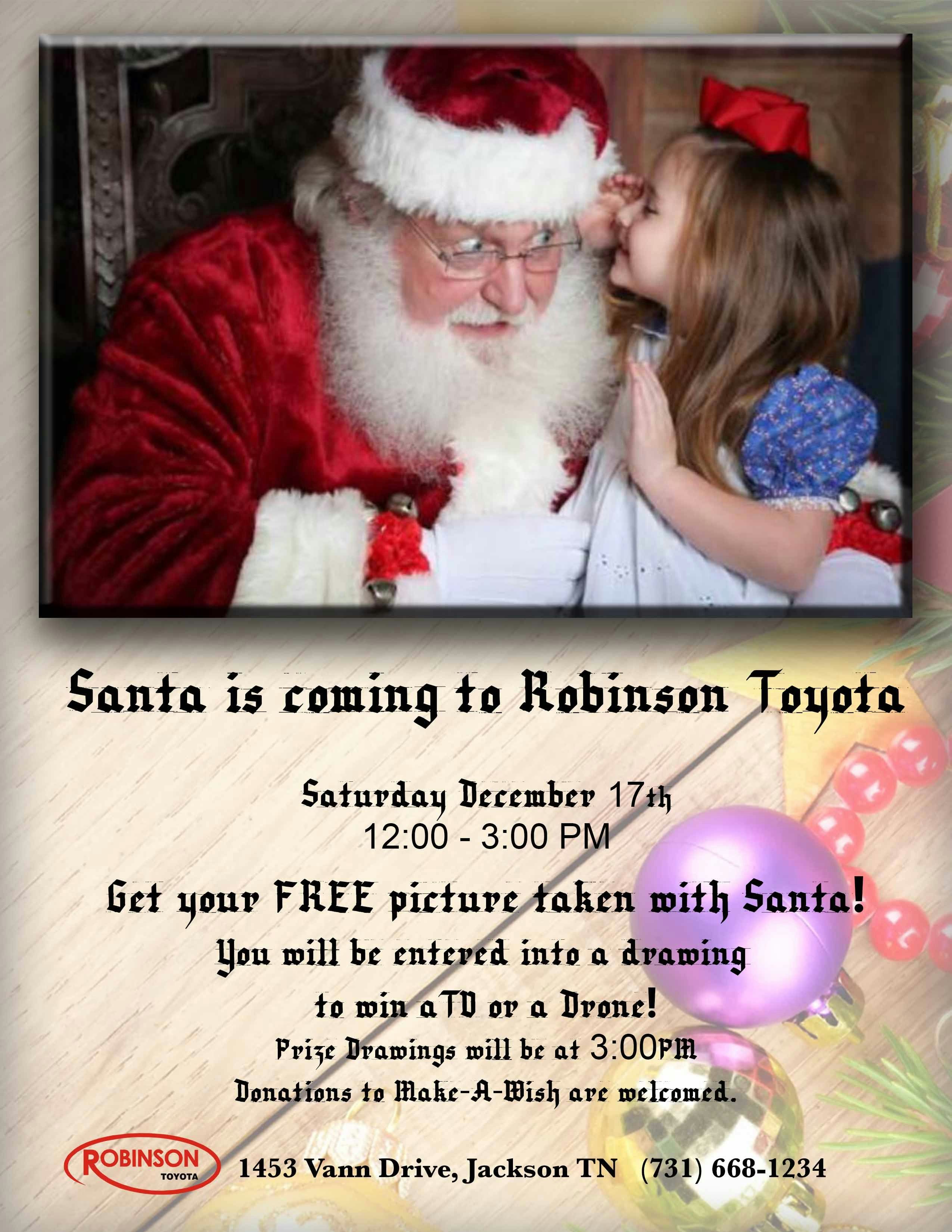 Come Meet Santa on Saturday December 17th from 12:00-3:00PM