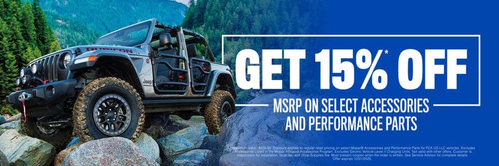 15% OFF ACCESSORIES | Shottenkirk Chrysler Dodge Jeep Ram Canton