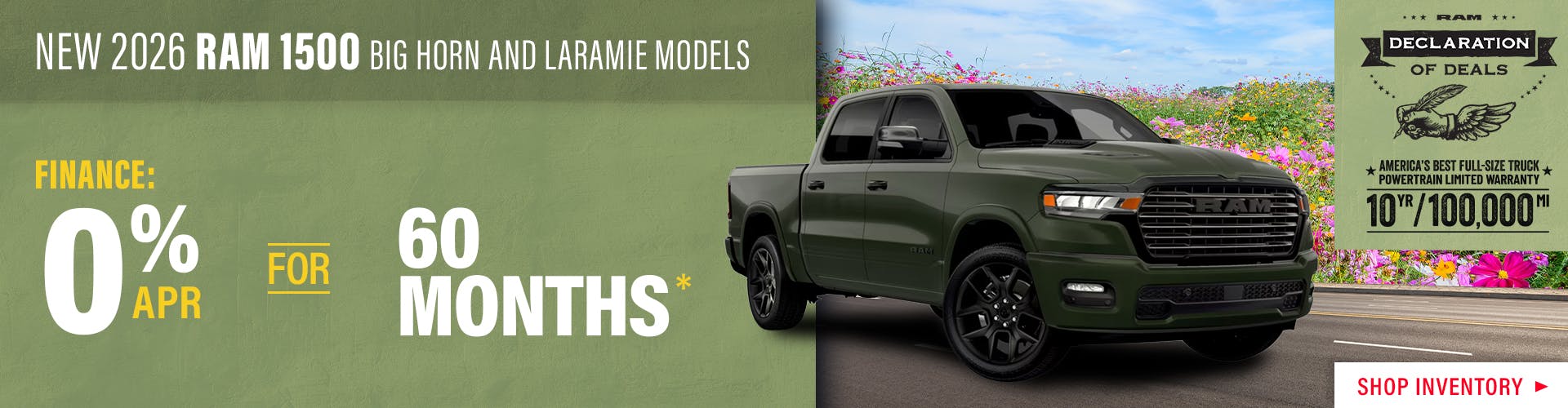 New 2026 RAM 1500 Big Horn and Laramie Models