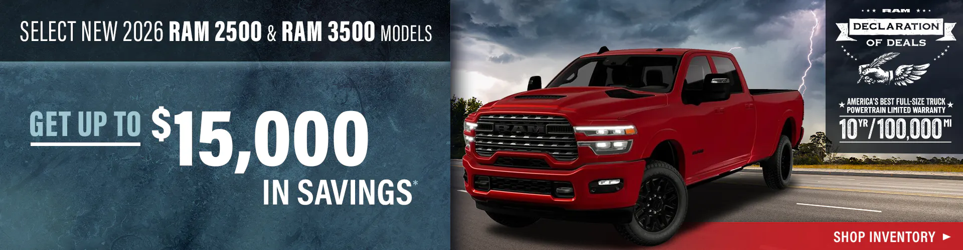 Select New 2026 RAM 2500 and 3500 Models