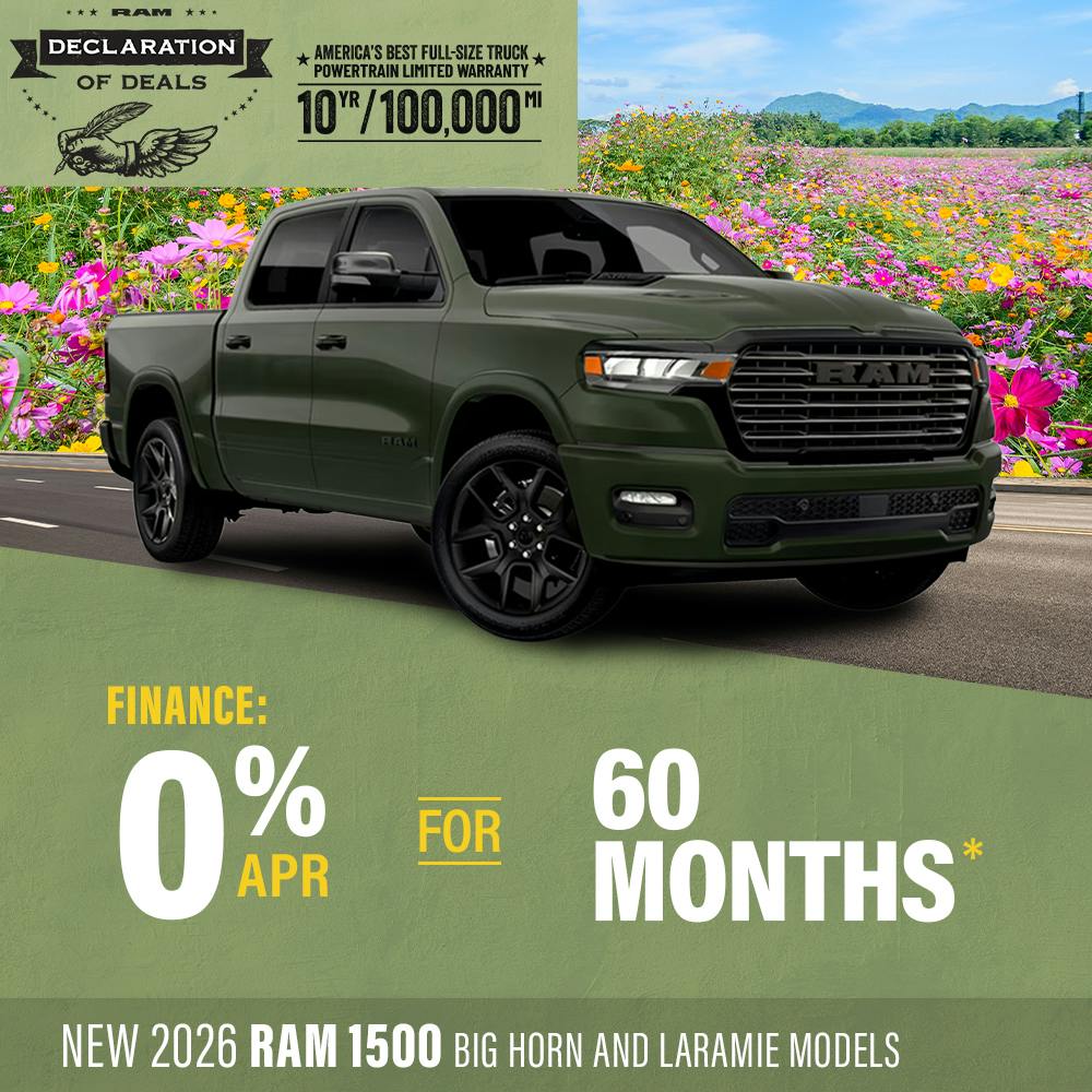 New 2026 RAM 1500 Big Horn and Laramie Models