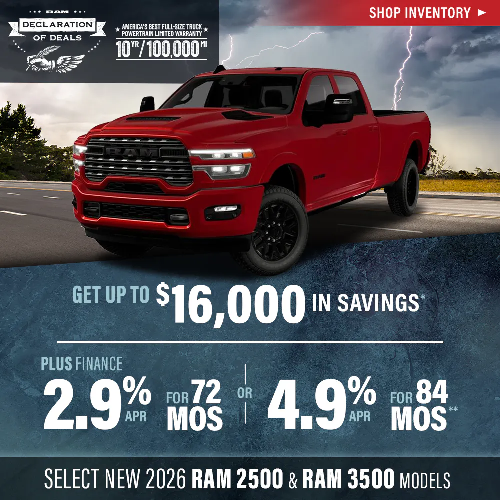Select New 2026 RAM 2500 and 3500 Models
