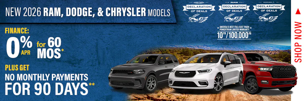 Select New 2026 RAM, Dodge and Chrysler Models | Shottenkirk Chrysler Dodge Jeep Ram Canton