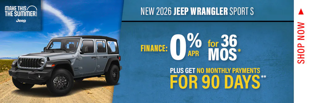 New 2026 Jeep Wrangler Sport S | Shottenkirk Chrysler Dodge Jeep Ram Canton