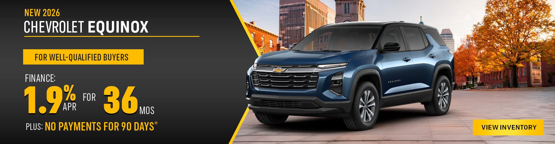 New 2026 Chevrolet Equinox 1.9% APR