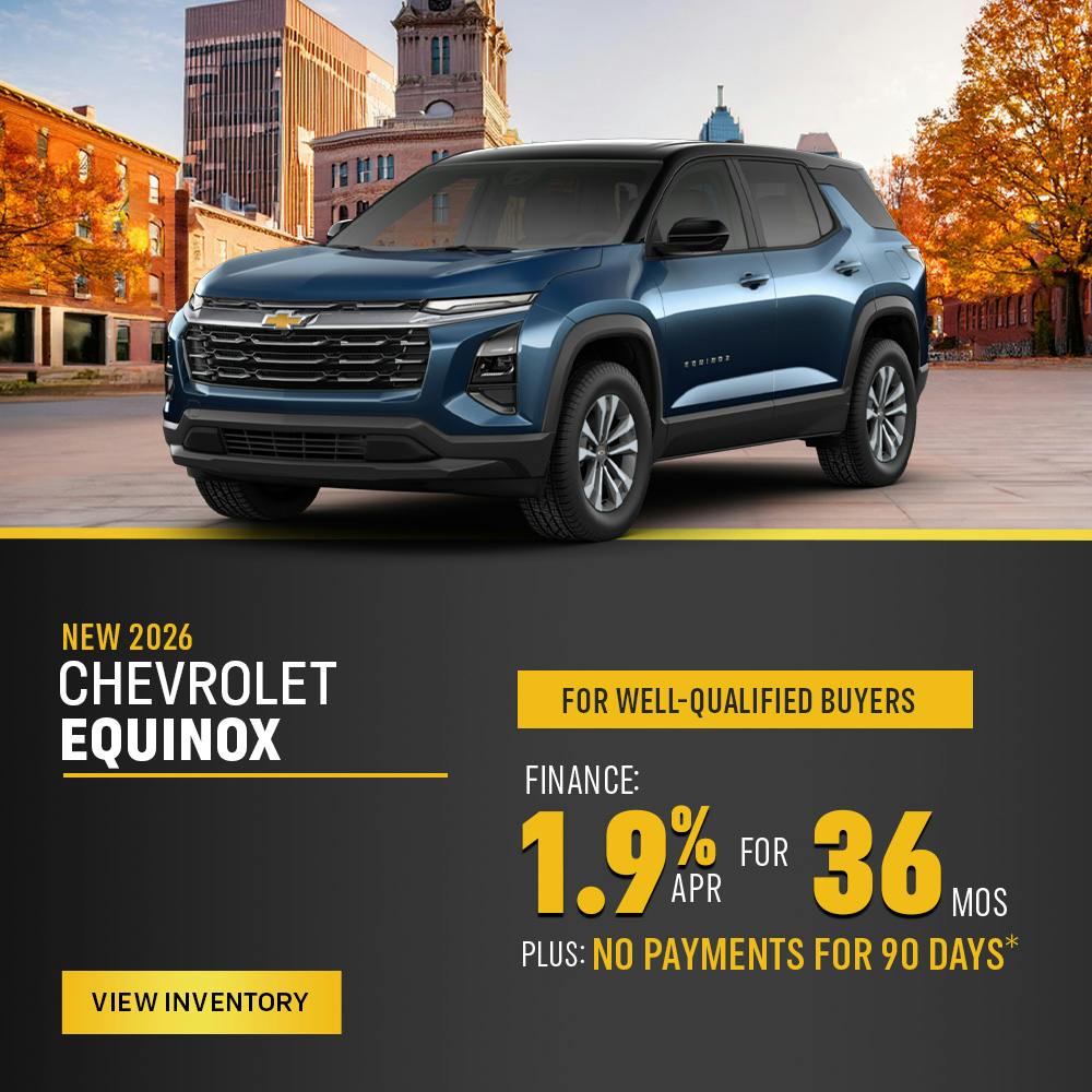 New 2026 Chevrolet Equinox 1.9% APR