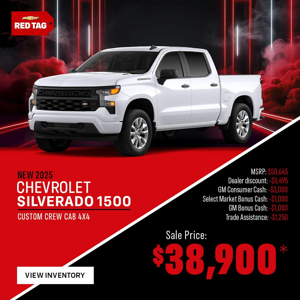 New 2025 Chevrolet Silverado 1500 Custom Crew Cab 4X4 | Shottenkirk Chevrolet Quincy