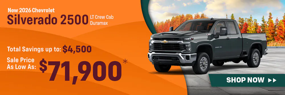 New 2026 Chevrolet Silverado 2500 LT Crew Cab Duramax | Shottenkirk Chevrolet Quincy