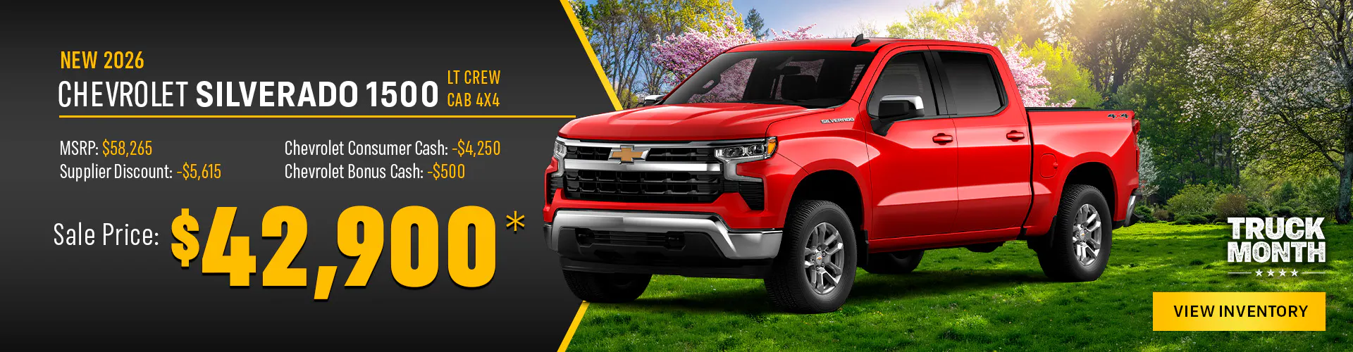 New 2026 Chevrolet Silverado 1500 LT Crew Cab 4X4