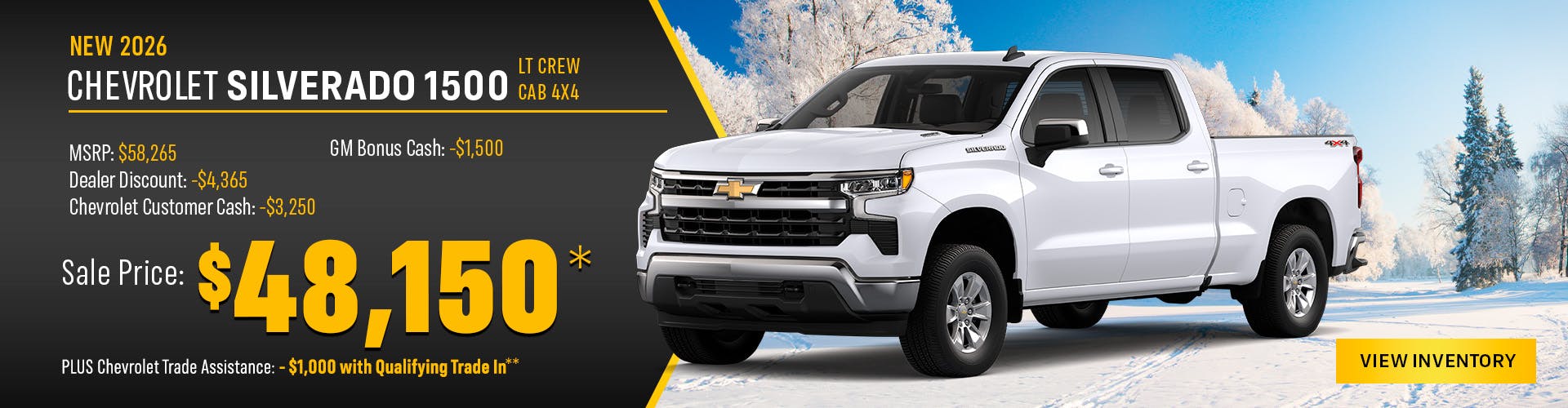 New 2026 Chevrolet Silverado 1500 LT Crew Cab 4X4
