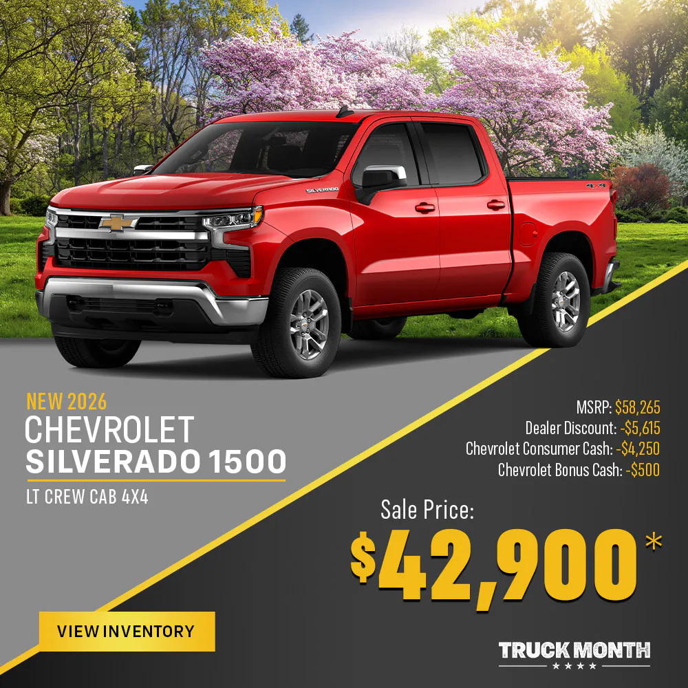 New 2026 Chevrolet Silverado 1500 LT Crew Cab 4X4