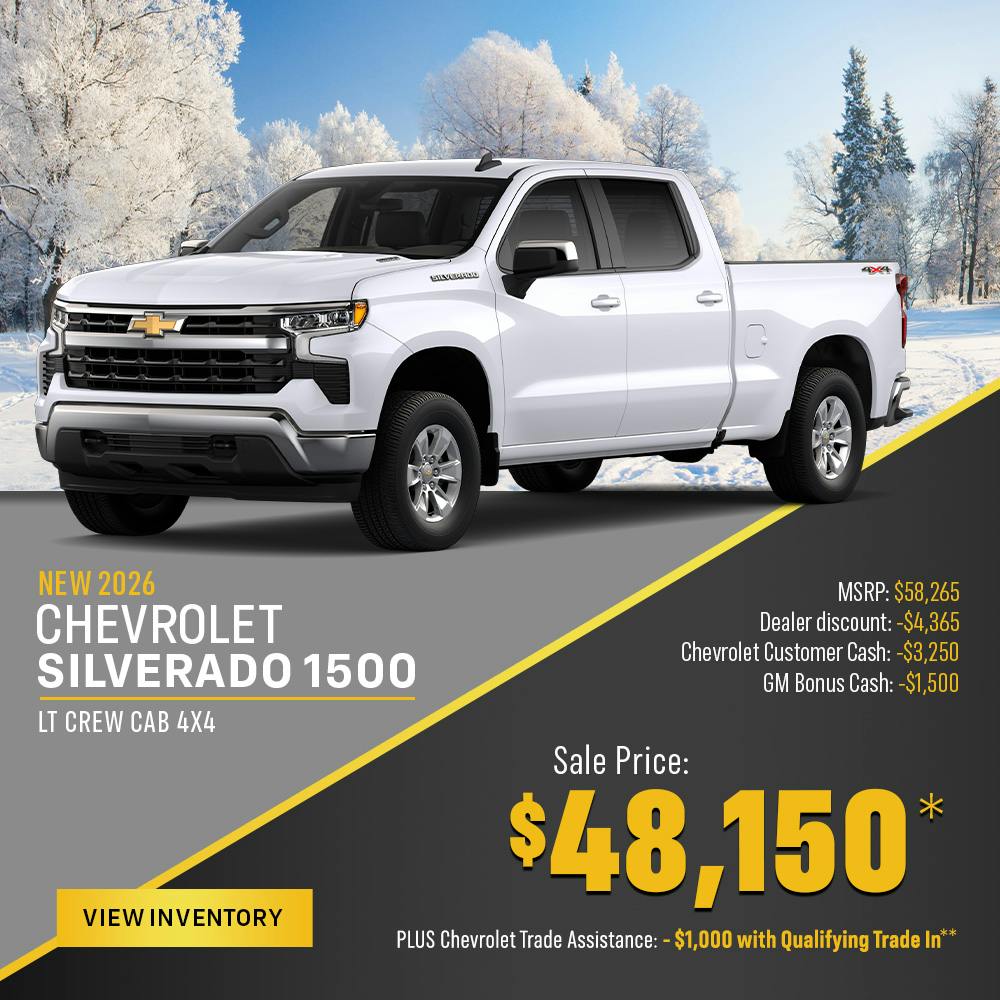 New 2026 Chevrolet Silverado 1500 LT Crew Cab 4X4