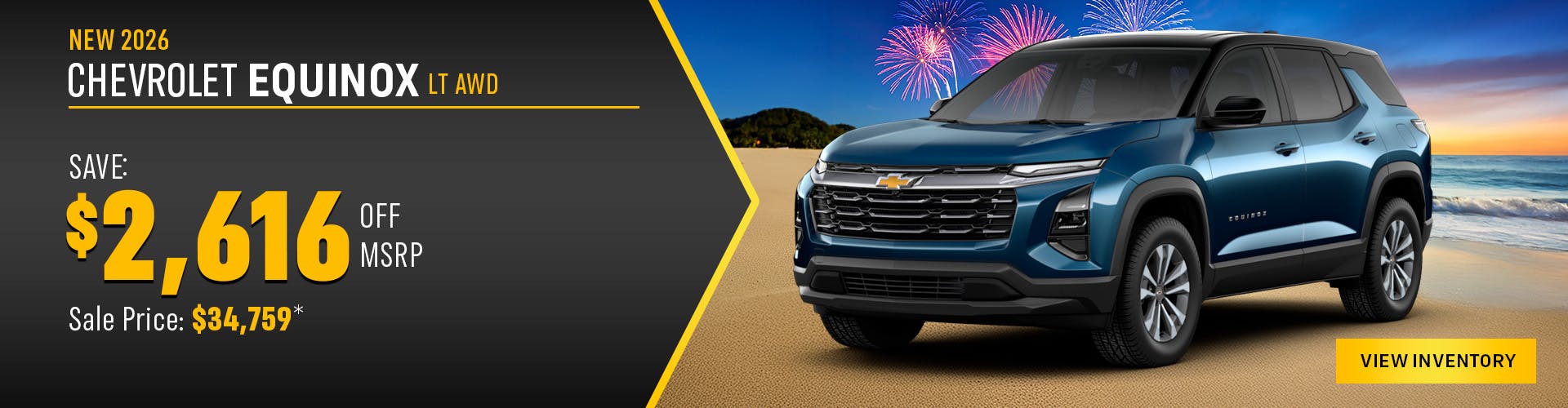 New 2026 Chevrolet Equinox Save $2,616 Off MSRP