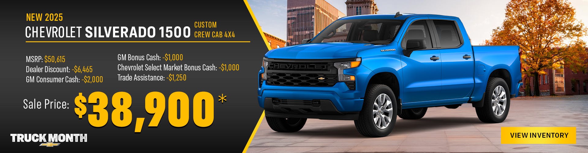 New 2025 Chevrolet Silverado – $38,900 Sale Price