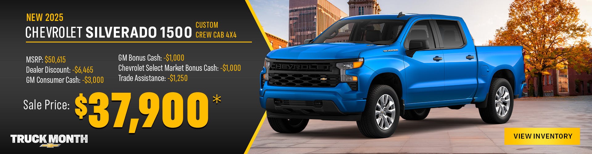 New 2025 Chevrolet Silverado 1500 Custom Crew Cab 4X4