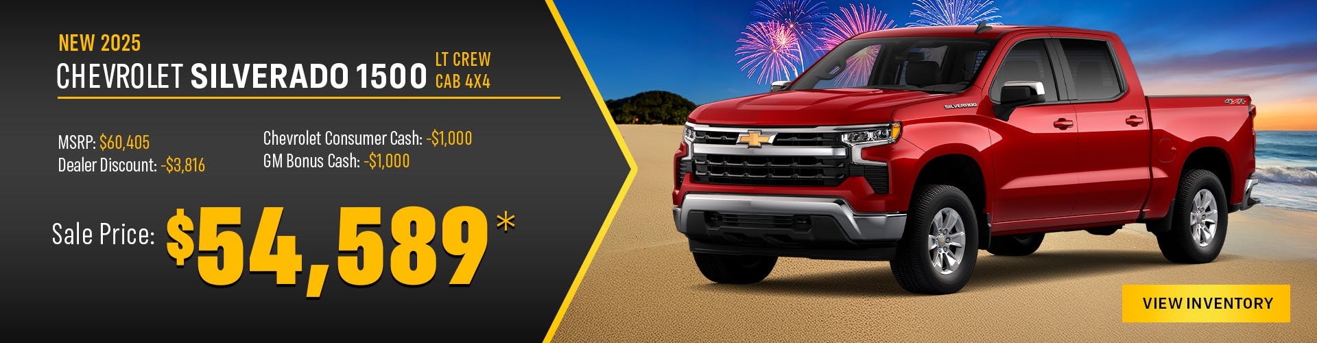 New 2025 Chevrolet Silverado 1500 Sale Price $54,589
