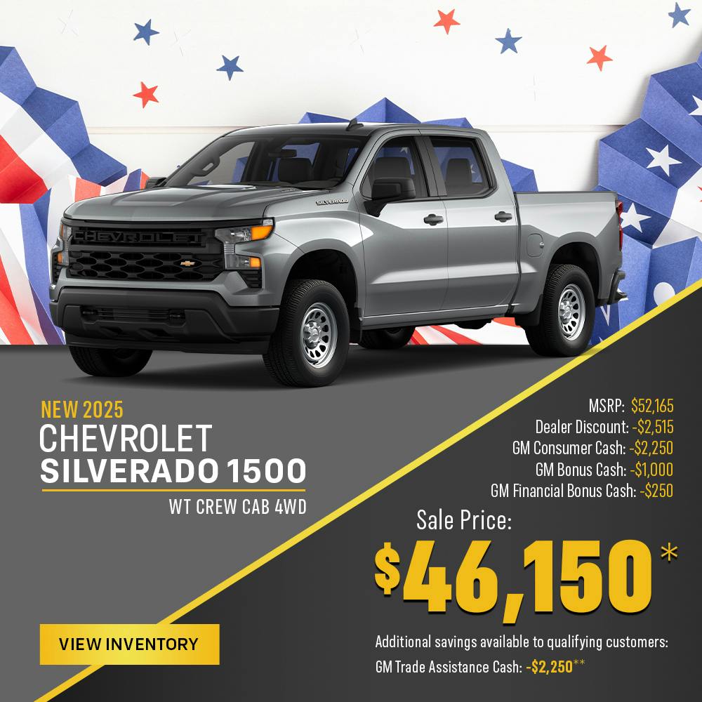 New 2025 Chevrolet Silverado 1500 WT Crew Cab 4WD