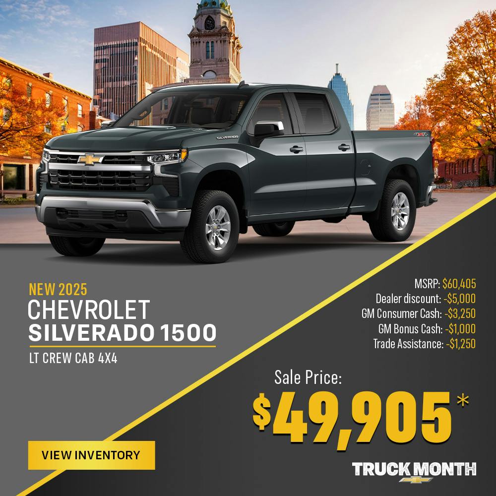 New 2025 Chevrolet Silverado 1500 LT Crew Cab 4X4