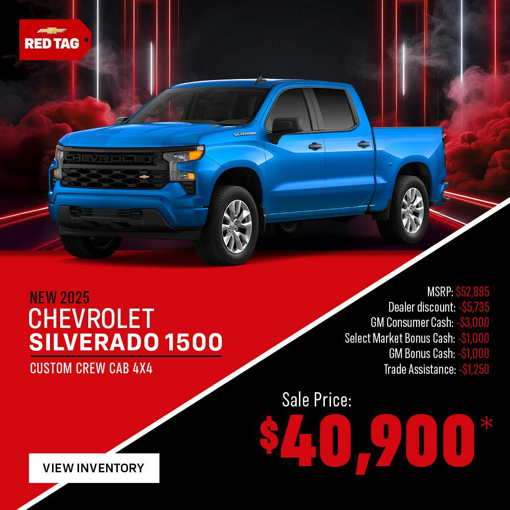 New 2025 Chevrolet Silverado 1500 Custom Crew Cab 4X4 | Shottenkirk Chevrolet Quincy