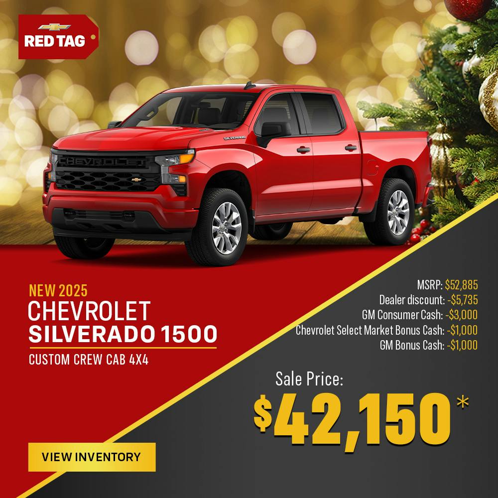 New 2025 Chevrolet Silverado 1500 Custom Crew Cab 4X4 | Shottenkirk Chevrolet Quincy