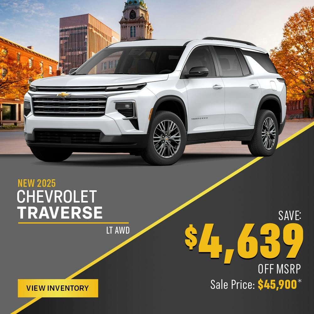 New 2025 Chevrolet Traverse – $4,639 Off MSRP | Shottenkirk Chevrolet Quincy