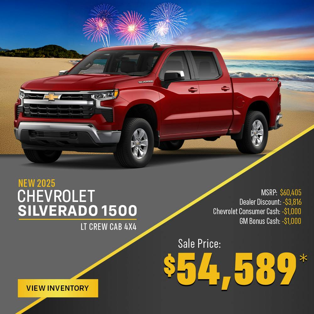 New 2025 Chevrolet Silverado 1500 Sale Price $54,589