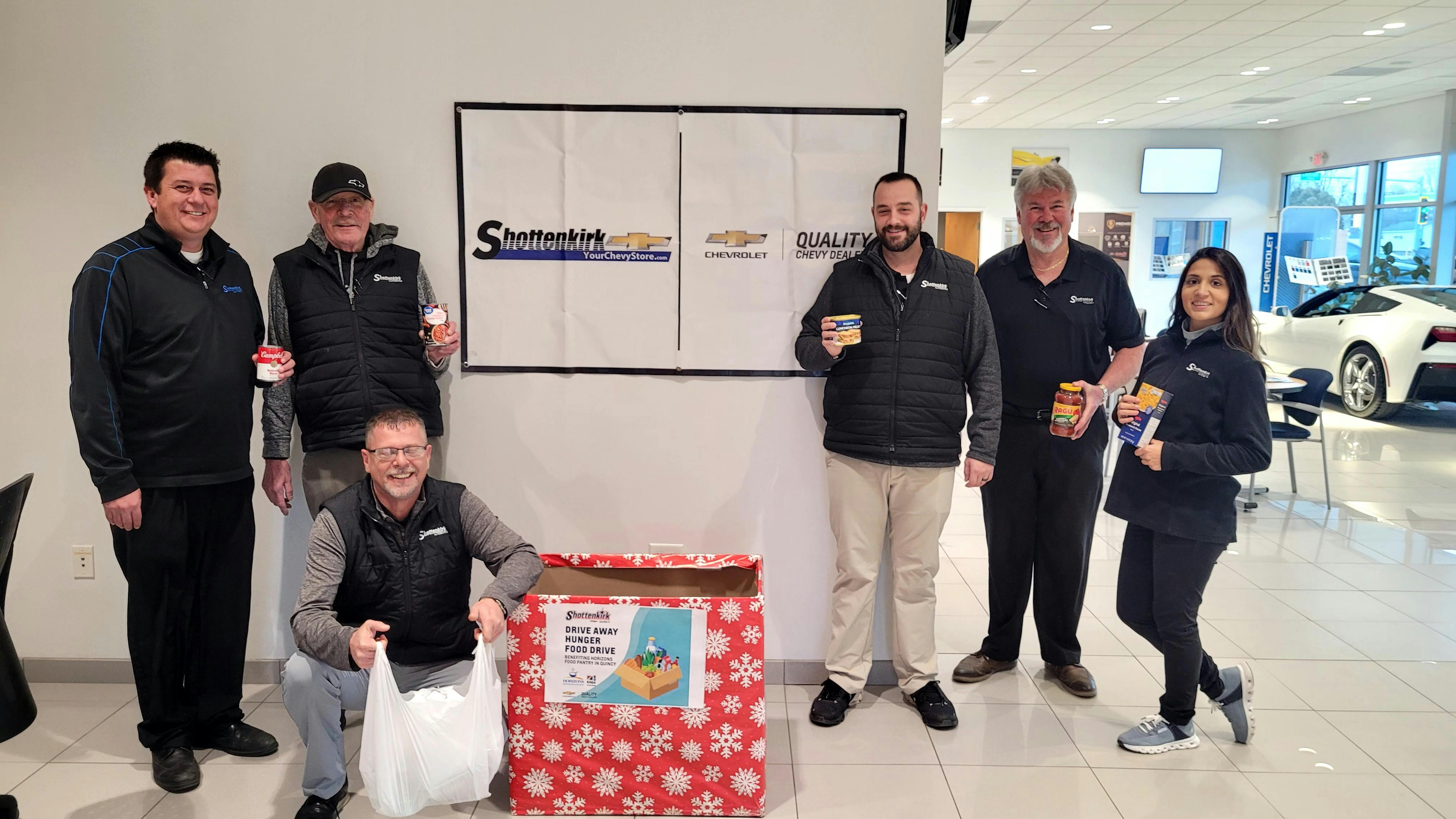 chevrolet team hosting a food drive