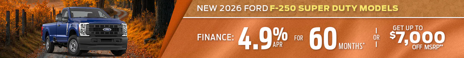 Select New 2026 Ford F-250 Super Duty Models