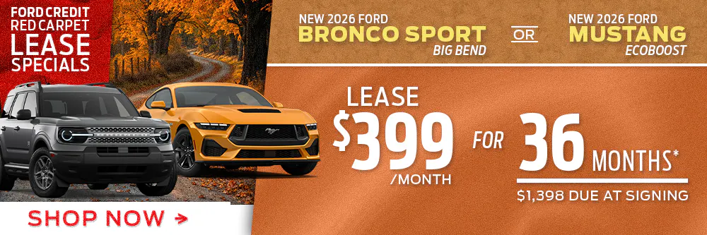 New 2026 Ford Bronco Sport Big Bend OR New 2026 Ford Mustang EcoBoost | Shottenkirk Ford Granbury