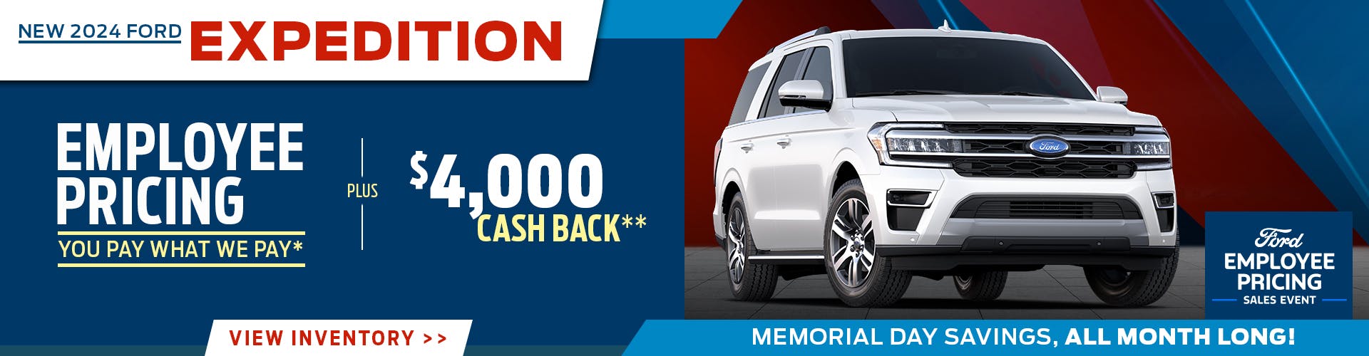 New 2024 Ford Expedition Employee Pricing
