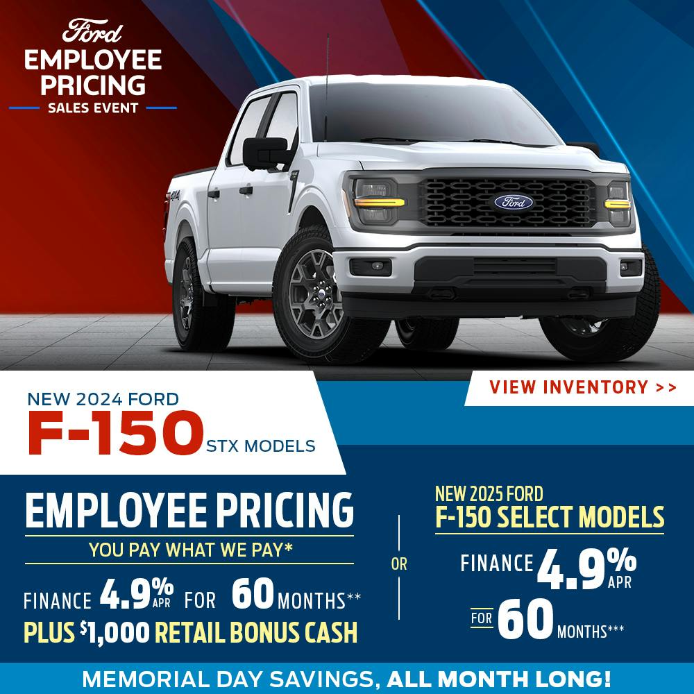 New 2024 Ford F-150 Employee Pricing