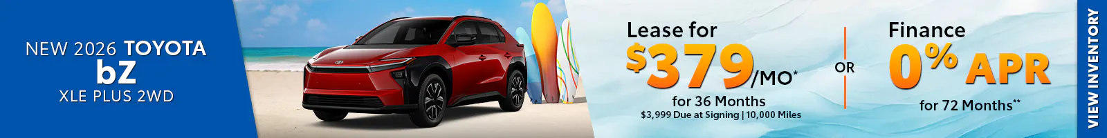 New 2026 Toyota bZ XLE Plus 2WD