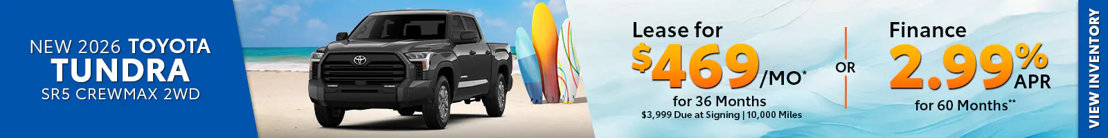 New 2026 Toyota Tundra SR5 CrewMax 2WD