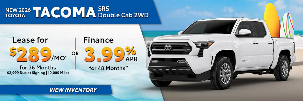 New 2026 Toyota Tacoma SR5 Double Cab 2WD | South Coast Toyota