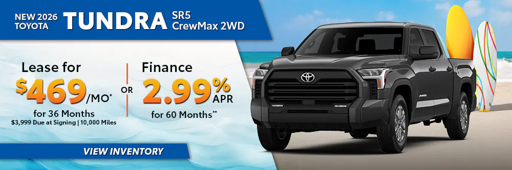 New 2026 Toyota Tundra SR5 CrewMax 2WD | South Coast Toyota