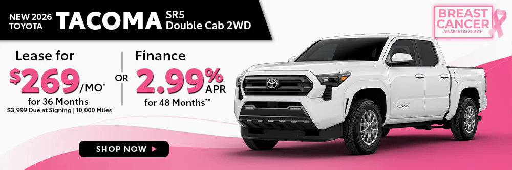 New 2026 Toyota Tacoma SR5 Double Cab 2WD | South Coast Toyota