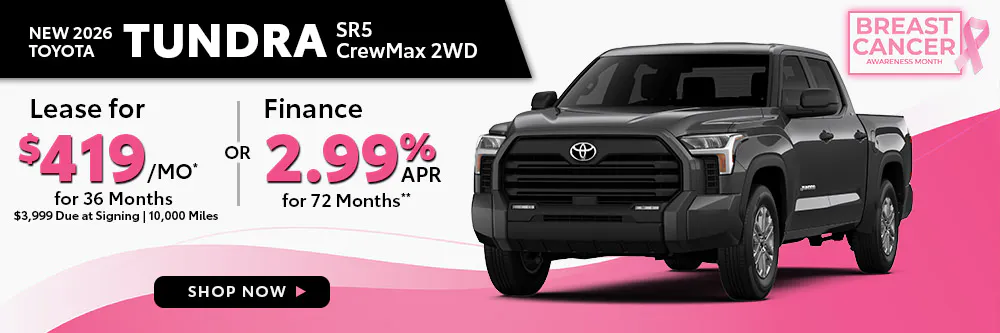 New 2026 Toyota Tundra SR5 CrewMax 2WD | South Coast Toyota