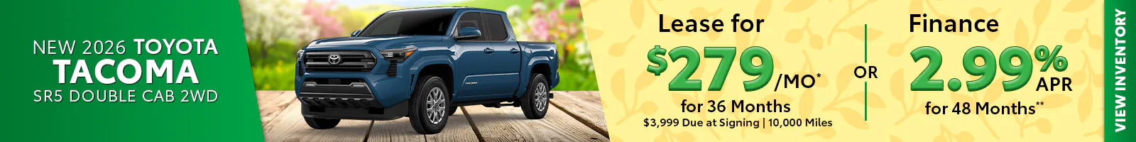 New 2026 Toyota Tacoma SR5 Double Cab 2WD