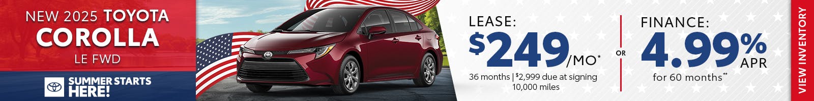 New 2025 Toyota Corolla LE FWD