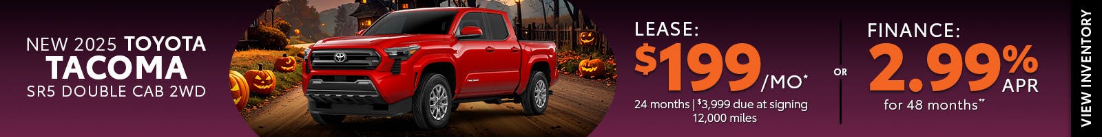 New 2025 Toyota Tacoma Lease $199