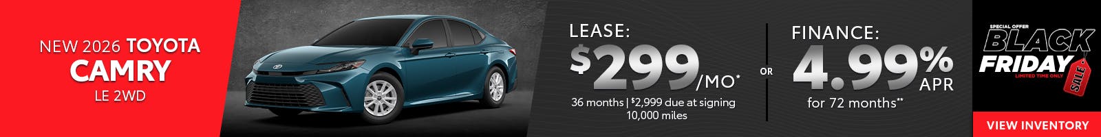 New 2026 Toyota Camry LE 2WD