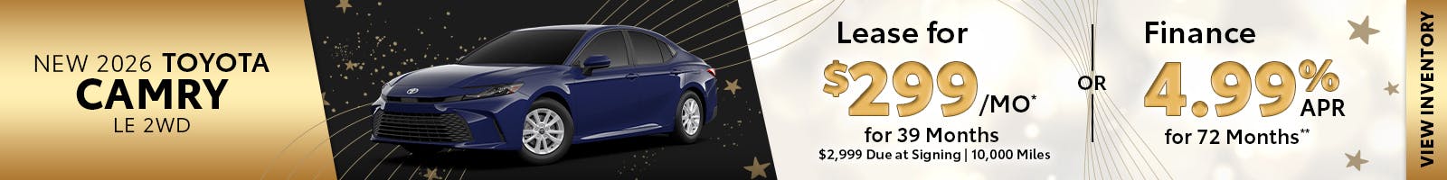 New 2026 Toyota Camry LE 2WD