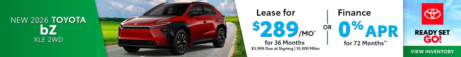 New 2026 Toyota bZ XLE 2WD
