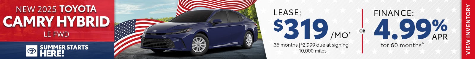 New 2025 Toyota Camry Hybrid LE FWD