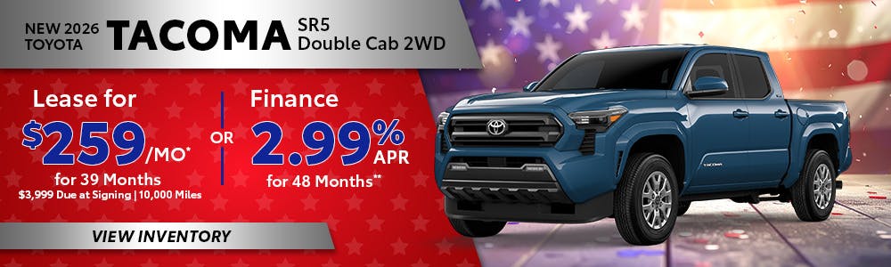 New 2026 Toyota Tacoma SR5 Double Cab 2WD | South Coast Toyota