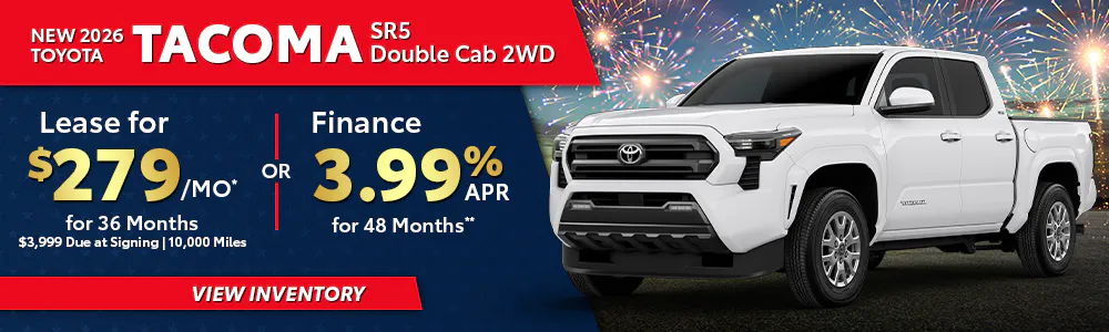 New 2026 Toyota Tacoma SR5 Double Cab 2WD | South Coast Toyota